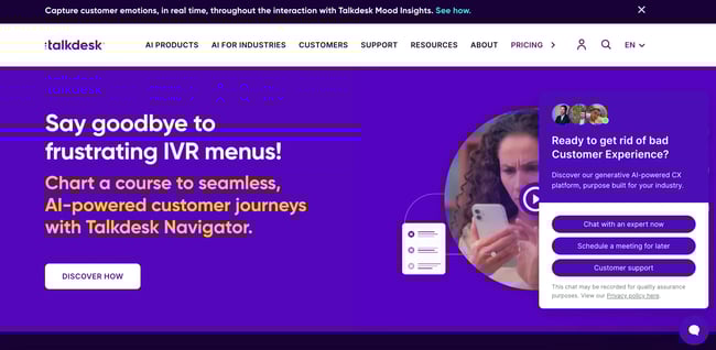 top AI tools, Talkdesk